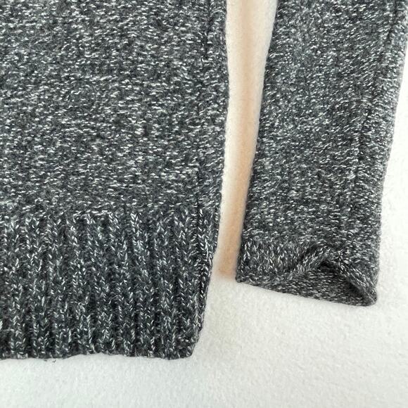 TNA Aritzia Black & White Wool Shawl Collar Zip Up Telluride Sweater Cardigan L - Picture 9 of 12